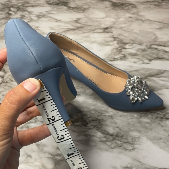 Journee Collection Faux Suede Jewel Embellished Kitt Women's High Heels - Picture 11 of 13